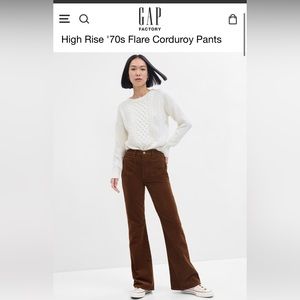 High Rise '70s Flare Corduroy Pants,